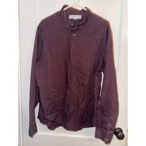 Old Navy Mens XL Regular Fit Maroon Long Sleeve Button Down Shirt